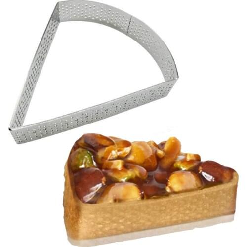 2/4/6/8pcs Fan-shaped Stainless Steel Tart Mold Ring Tartlet Cake Mousse Molds Cookies Pastry Circle Cutter Perforated Pie Ring