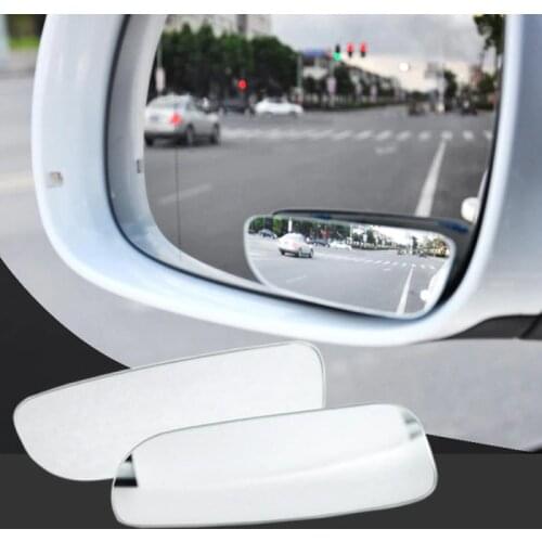 2pcs Adjustable Stick-On Convex Wide Angle Rearview Blind Spot Mirror Universal Car Blind Spot Mirror Baby Car Mirror Dropship