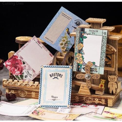 2019 12Pcs/lot Rose Flower Printed Scrapbooking Pads Adhesive Paper Origami Art Background Paper Card Making DIY Craft