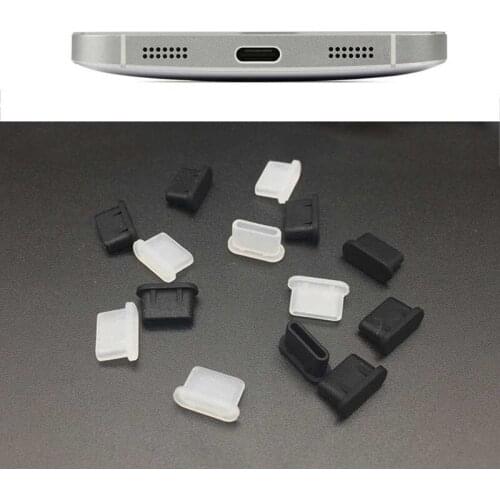 5pcs Dustproof Cover Cap Jack Charger Plug Type-C Port Anti-dust For Mobile Phone SUB Sale