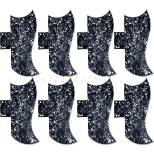 8Pcs Black Pearl Pickguards 3PLY Guitar Scratch Plate For Electric Guitar Replacement Parts