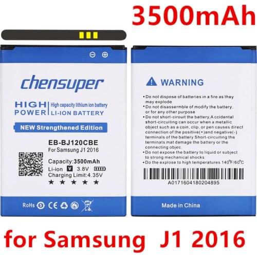 3500mAh EB-BJ120CBE EB-BJ120BBE BJ120CBE For Samsung Galaxy J1 2016 Battery J120F Express 3 J120A J120T J120H J120F J120 Battery