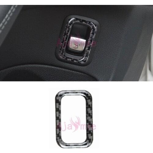 Accessory For Mercedes Benz C Class GLC C180 GLC200 Interior Carbon Fiber Rear Trunk Switch Button Cover Trim Chrome Car Styling