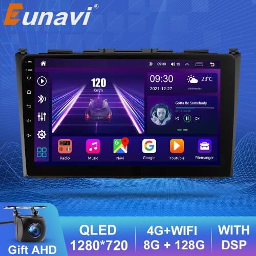 Eunavi 2 Din GPS Car Multimedia Player For Honda CRV 2007 2008 2009 2010 2011 Touch Sreen DSP RDS Autoradio Navigation Radio