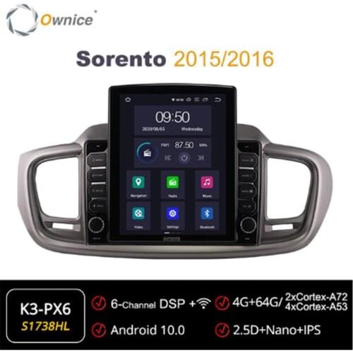 Ownice Octa 8Core Android 10.0 Car Radio for Kia Sorento 2015 2016 GPS 2 Din Auto Stereo Player 4G LTE Tesla Style Multimedia