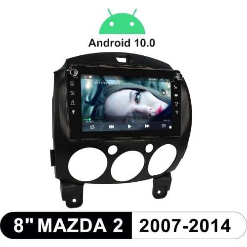 8" Android10 Head Unit Car Stereo Apple CarPlay 1din Upgrade With Bluetooth 5.1 For Mazda 2 2007-2014 Car Intelligent System GPS