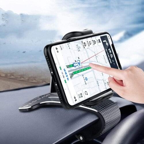 Car Phone Holder Dashboard Cellphone Mount Mobile Clip Stand HUD Non-Slip Cell Phone Holder Design for Smart Phone iPhone 11 Pro