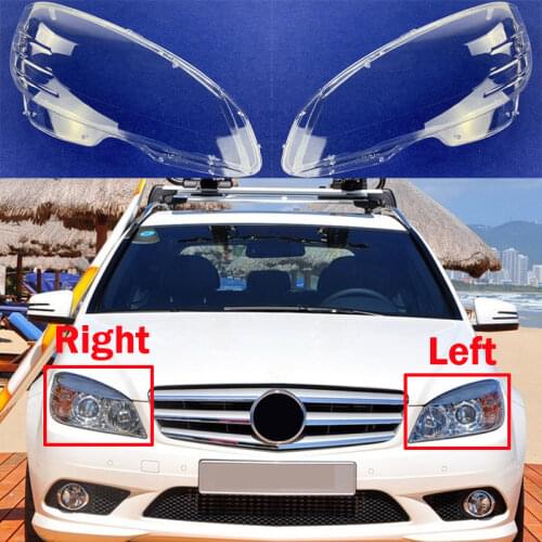 Car Front Headlight Cover For Mercedes-Benz C-Class W204 2008-2010 Auto Headlamp Lampshade Lampcover Lens Shell Lamp Light Glass
