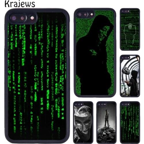 Krajews Matrix Hacker Phone Case For iPhone X XR XS 11 12 Pro MAX 5 6 6S 7 8 Plus Samsung Galaxy S7edge S8 S9 S10