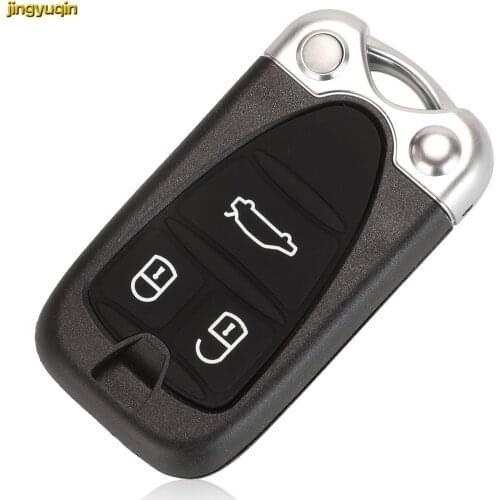 Jingyuqin Flip Remote Smart Car Key Fob Shell For Alfa Romeo 159 156 Giulietta Brera Spider GT Key Card 3 Button Uncut Blade
