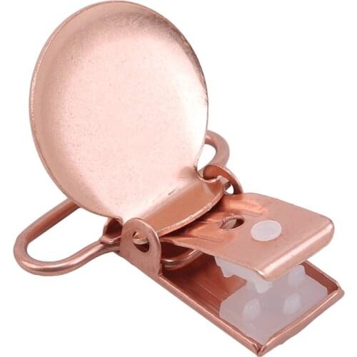 Metal Baby Pacifier Clip Soother Nipple Holder Round Soft Saliva Towel Iron Clips Buckle Infant Suspender Garment Accessories