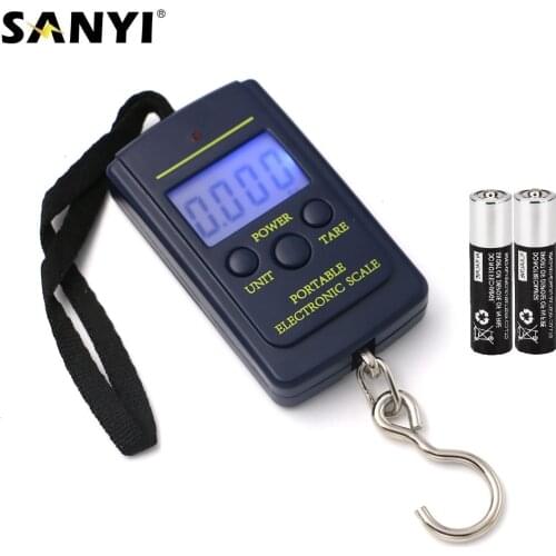 40kgx10g Mini Digital Scale for Fishing Luggage Hanging Hook Electronic Scale Backlight Weighting Steelyard Tool Low Power Alarm