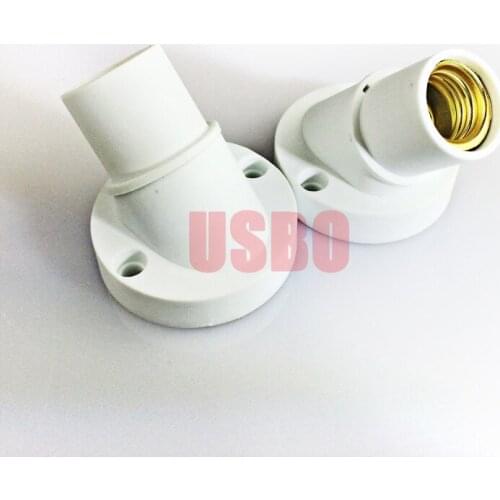 E14 White 2A 100-240V CE Certification Oblique Conversion Lamp Holder Lamp Switch Direct Deal Environmental Protection PBT