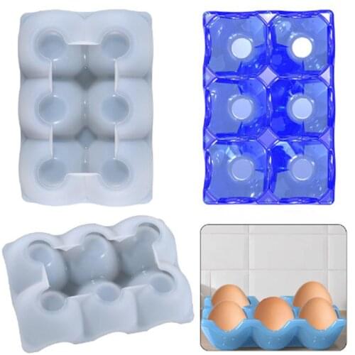 DIY Crystal Epoxy Glue Drop Mold New Creative Egg Lattice Egg Storage Furniture Kitchen Utensils Silica Gel Mold Handicrafts