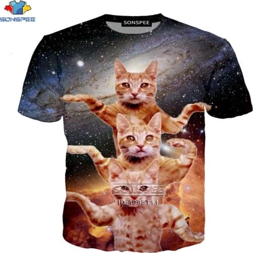 Space Cat Playing Piano Pizza Music 3D Print Mens T-shirts Women Casual T-shirt Summer Tshirt Pullover Clothing Streetwear
