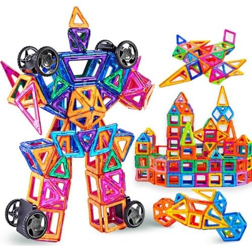 Toys for Children Magnetic Toys Big Size Magnetic Designer Magnet Building Blocks Construction Set Magnetic Bircks DIY Gift Kids