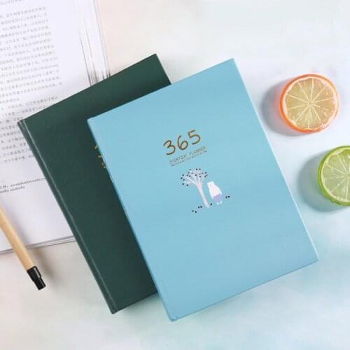 Kawaii 365 Days Notebook Daily Monthly Weekly Planner Organizer Illustrated Pages HandBook Journals DIY Agenda 2020 Stationery