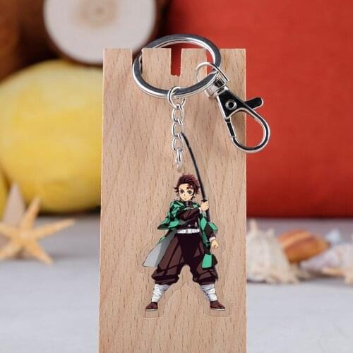 Kimetsu no Yaiba Fashion Anime Acrylic Key Chains Cartoon Keyring Keychain Pendant Keyholder Unisex Gifts NEW