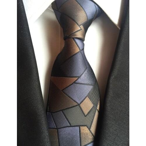 Lingyao NEW 8cm Luxury Woven Ties Top Fashion Geometric Necktie for Gentlenmen (Made of 2400 Stitches Colorful Thread)