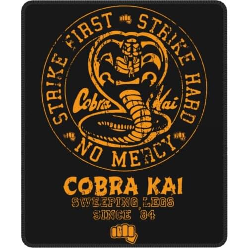 Cobra Kai Lovely Mouse Pad Karate Kid with Locking Edge Mat Pads Natural Rubber Gamer Computer Laptop Pad