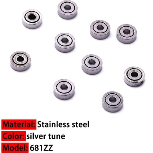 10pcs 1x3x1mm 681ZZ Ball Mini Bearings Toy Model With Miniature Small Bearing Full Ball Type Minimum Bearing