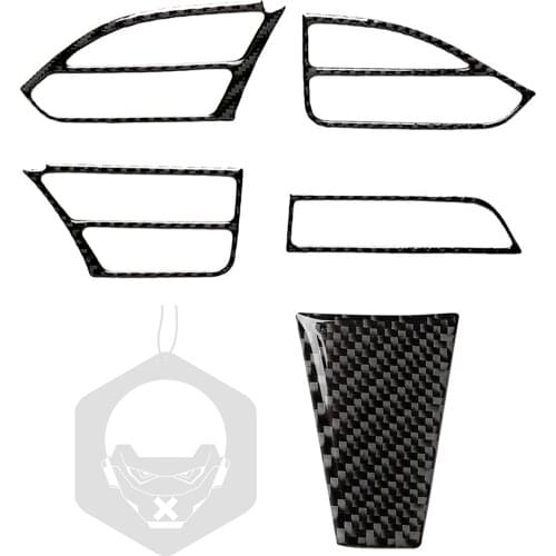 Carbon Fiber Trim Sticker Kits Dashboard Air Vent Outlet Gear Decoration Interior Accessories For Tesla Model S/X Cars