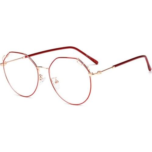 New Eyeglasses Irregular Glasses Frame Personality Men And Women Metal Optical Frames Eyewear Frame 1808OLO