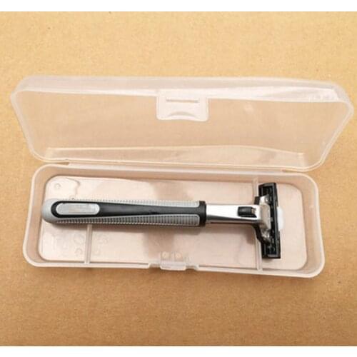 2020 New Portable Travel ABS Cover Manual Razor Protective Transparent Box Holder Cover Men Shaving Case For Travel