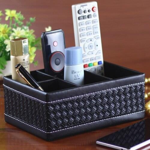 Office Supplies Desk Organizer - 5 Compartments for Pencil, Remote Control, Mobile Phone, Business Cards, Stapler, Cosmetics Ho