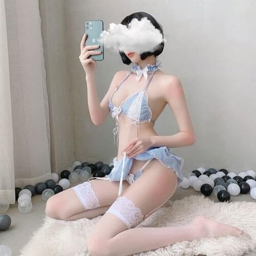 Sailor School Girl Dress Sexy Anime Maid Cosplay Costumes Kawaii Student Blue Pink Orange Erotic Outfit For Woman Bikini