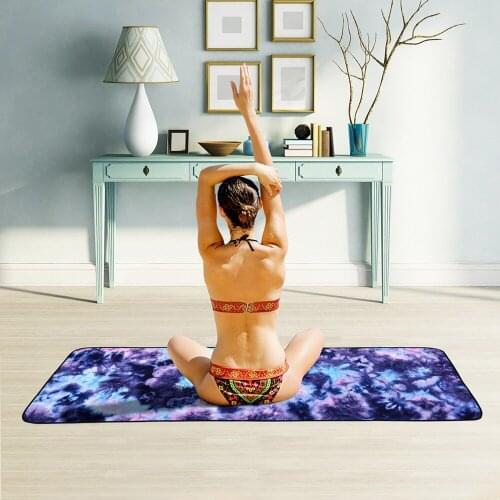 Printed Yoga Towel Microfiber Eco-friendly Anti-slip Towel Sports Foldable Anti-slip Sweat-absorbent Yoga Mat Cover Towel