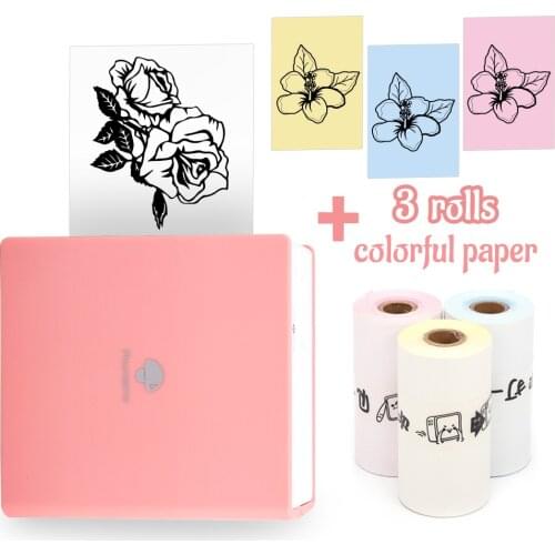 Phomemo Mini Portable Thermal Printer Paper Photo Pocket Thermal Printer 53 mm Printing Wireless Bluetooth Android IOS Printers