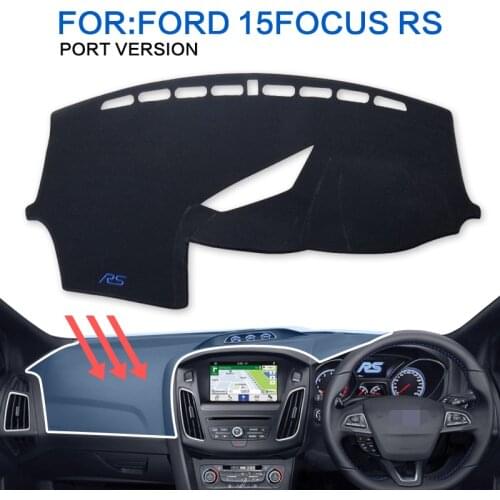 Smabee Anti-Slip Dash Mat Dashmat Cover for Ford Focus RS 2015-2018 Accessories Dashboard Pad Sunscreen insulation Black Carpet