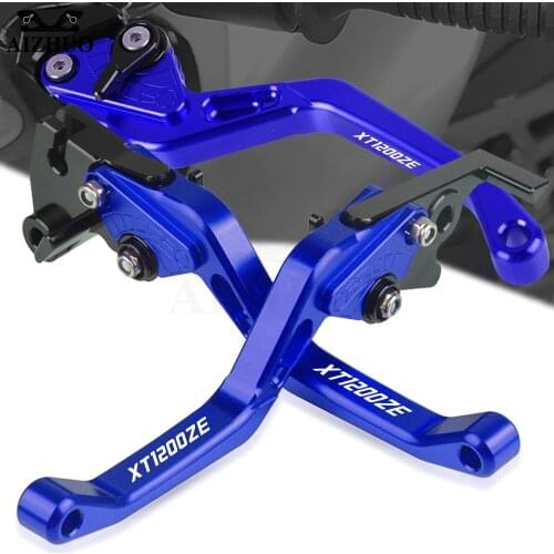 Motorcycle CNC Brake Clutch Lever Accessories FOR YAMAHA XT1200 Z ZE SUP 2010-2018 2017 Short Handbrake Adjustable XT 1200 LOGO