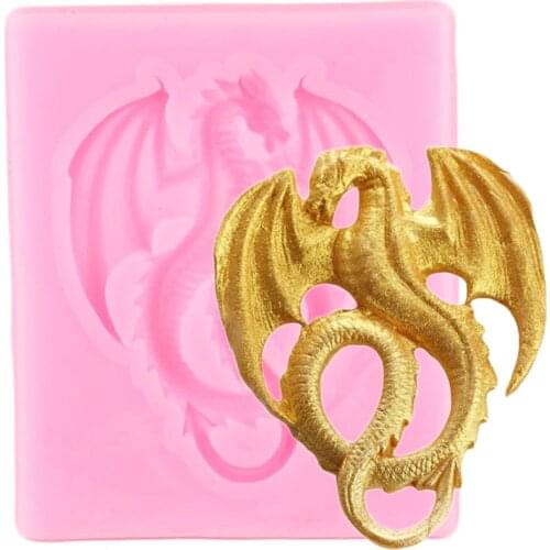Cartoon Flying Dragon Silicone Mold Cake Decorating Tools Party Cake Border Fondant Mold DIY Candy Polymer Clay Chocolate Molds