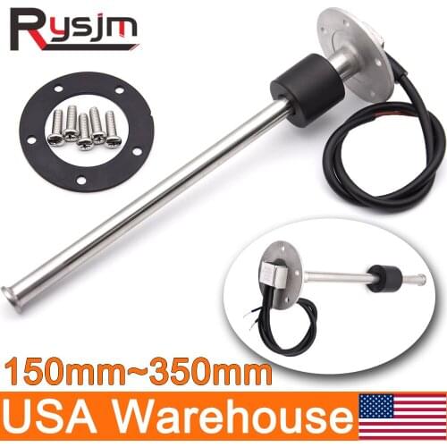 US Warehouse 150mm~350mm Marine Boat Car Fuel Water Level Sensor Sender Sending Unit For Boat Truck RV 240-33ohms 0~190ohm