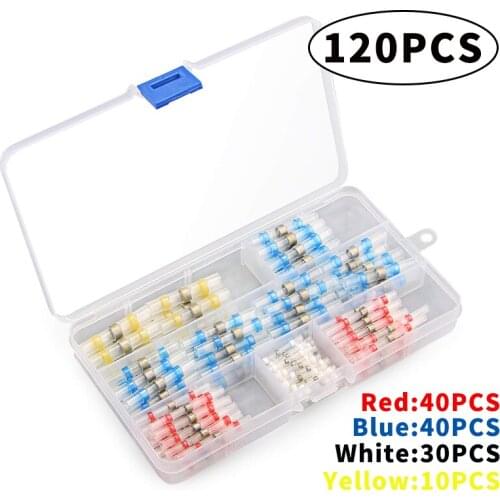 100/120/250Pcs Electrical Wire Connectors Insulated Solder Sleeve Tube Heat Shrink Sorder Terminal Waterproof Butt Connectors