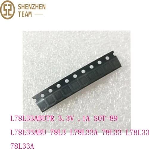 SZteam 50pcs/lot L78L33ABUTR 3.3V .1A SOT-89 L78L33ABU 78L3 L78L33A 78L33 L78L33 78L33A