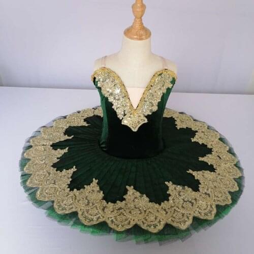 Dark Green Ballerina tutu Professional Ballet Tutu Children Kids Adults Women Pancake Tutu Dance Costumes Ballet Dress Girls