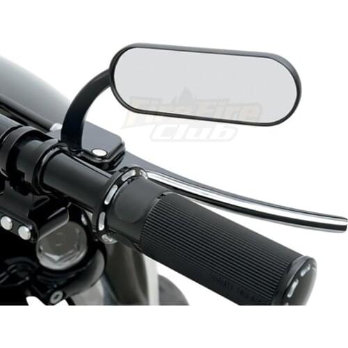 For Harley Touring Electra Glide Dyna Fatboy Softail Sportster Universal Black Motorcycle 8/10mm Rearview Mirror Side Mirrors