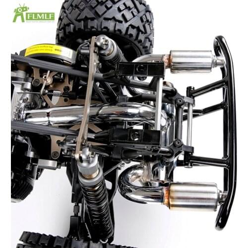 2 Hole Exhaust Pipe Silencer Power Riser Rear Bumper Kit Fit for 1/5 HPI ROFUN ROVAN KM BAJA 5B 5T RC CAR Toys PARTS