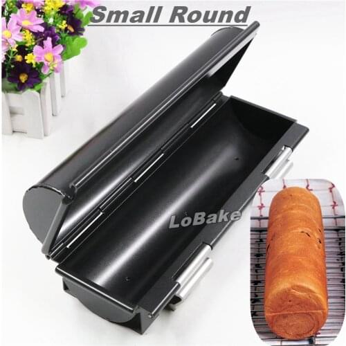 Great quality nonstick round cylinder shape open-and-shut oven toast mold maker long smooth wall metal bread mold DIY bakeware