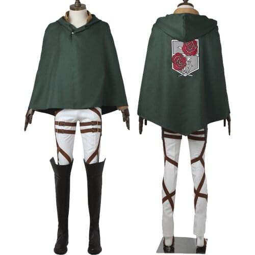 Adult Men Attack Titan Cosplay Costume Garrison Corps Role Playing Uniform Fancy Halloween Party Full Set With Accessories