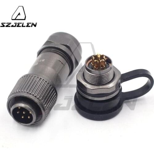 WEIPU ST12 series 7 pin Wire Connector Aviation Rear-nut Waterproof Connector Plug & Socket Male and Female IP67