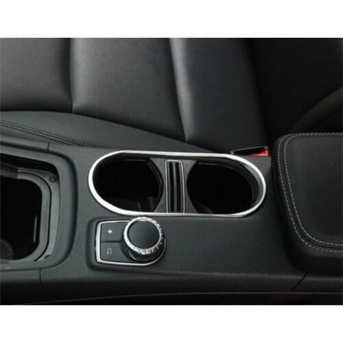 Yimaautotrims Auto Accessory Center Control Water Cup Holder Frame Cover Trim For Mercedes Benz GLA X156 200 220 2015 - 2018
