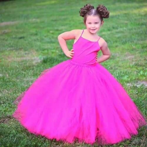 Girls rose red Tutu Skirts Kids Tulle Skirt Pettiskirts Underskirtd Children Birthday Party Costume Wedding Photography Skirts