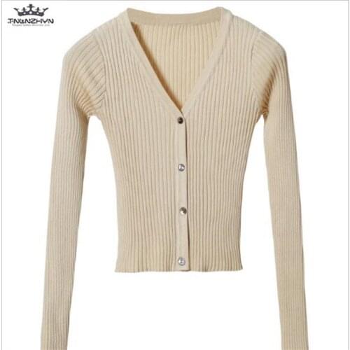 2019 Spring Autumn V-neck Fashion Slim Knit Cardigan Women Sweater Short Summer Thin Shawl Jacket Casual Plus size Sweater Coat