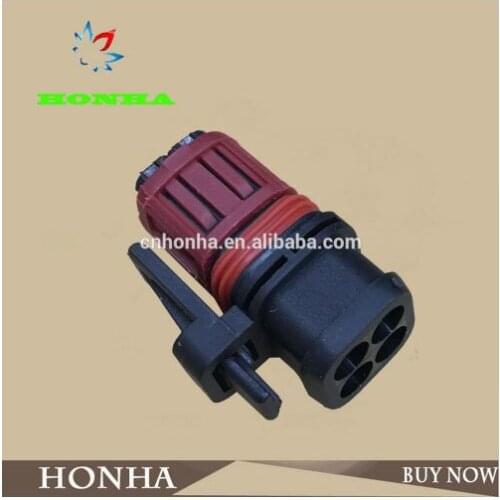 1337352-1 Black 4pins car waterproof auto connector (clip red) female 2.5, including the terminal and seal waterproof plugging