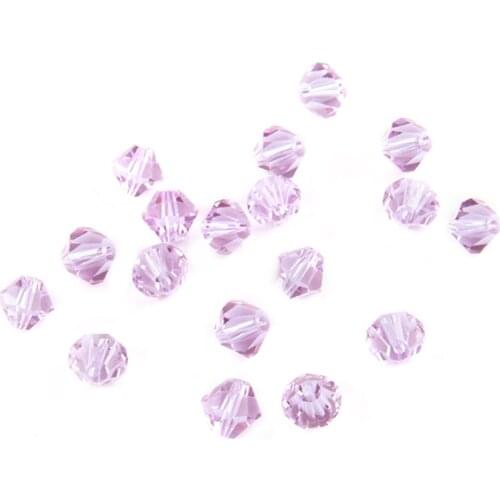 1440pcs/bag Cheap Glass Bicone Beads Large Beads Lilac Color 8mm for Wedding Dress