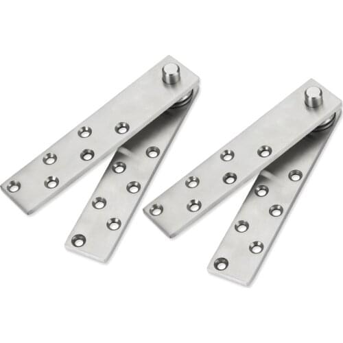 Top Quality 2PCS Stainless Steel Heavy Duty Door Pivot Hinges 360 Degree Rotary Hinges Wood Door Hidden Hinges Install Up&Down